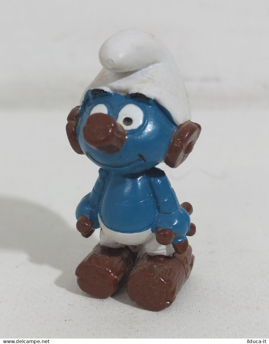 70589 Action Figure - Puffo Robot Di Legno - Schleich 1983 Peyo - Smurfs