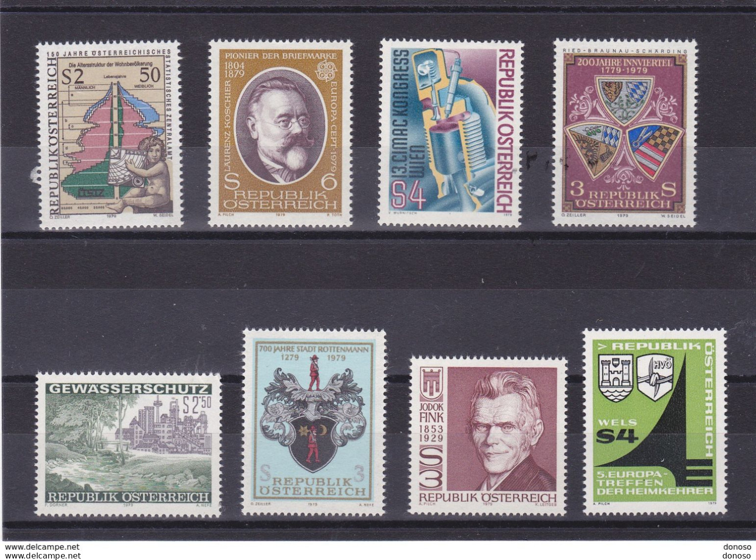 AUTRICHE 1979 Yvert 1436-1441 + 1443-1444 NEUF** MNH Cote 8,90 Euros - Neufs