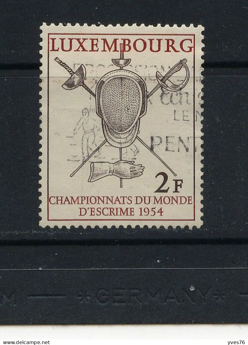 LUXEMBOURG - Y&T N° 482° - Championnats Du Monde D'escrime - Oblitérés