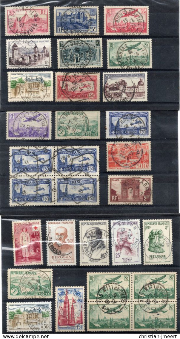 France Oblitérations Choisies Sur Taille Douce 61 Timbres - Collections