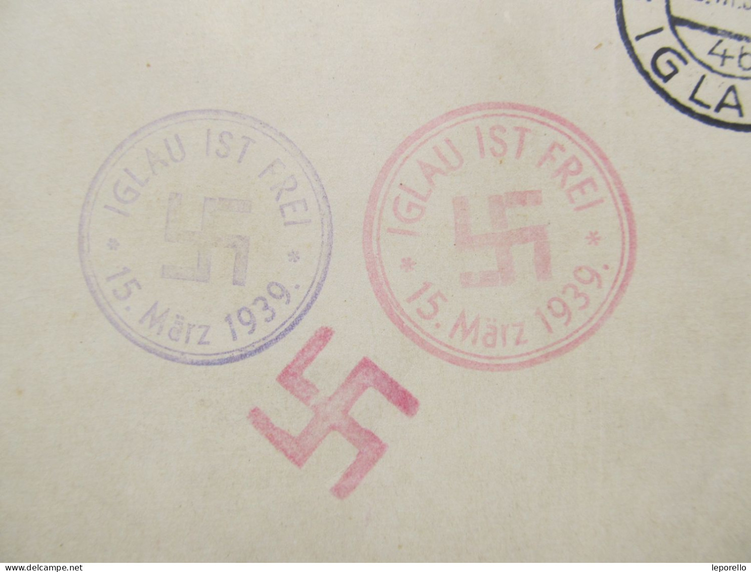 BRIEF Jihlava Iglau 1939 Sudetenland A. Blatt Papier  /// P9456 - Sudetenland