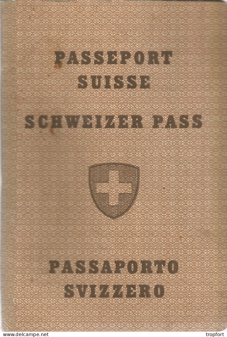 Passeport SUISSE  1947  + Carte D'immatriculation SCHWEIZER PASS - Other & Unclassified