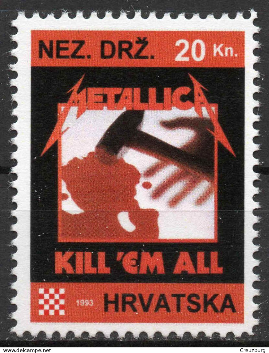 Metallica - Briefmarken Set Aus Kroatien, 16 Marken, 1993. Unabhängiger Staat Kroatien, NDH. - Croatie