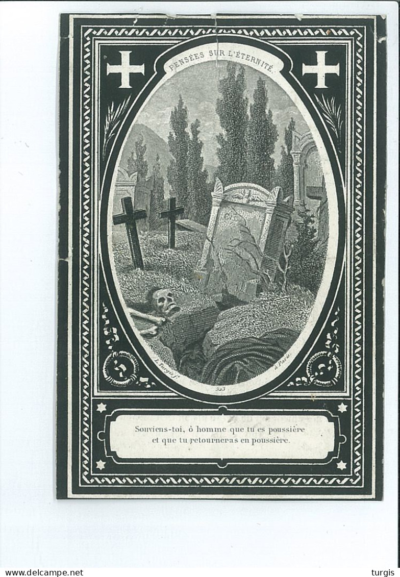 JOANNES B DE COSTER ECHTG REINE VAN ACKER ° GENT + DOORNIK ( TOURNAI ) 1877 DRUK VANDENBROUCK - Images Religieuses