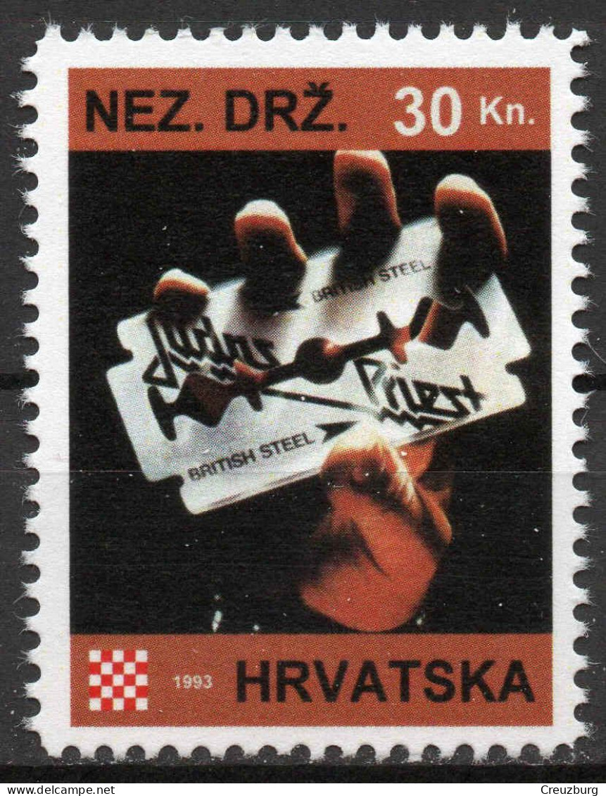 Judas Priest - Briefmarken Set Aus Kroatien, 16 Marken, 1993. Unabhängiger Staat Kroatien, NDH. - Croatie