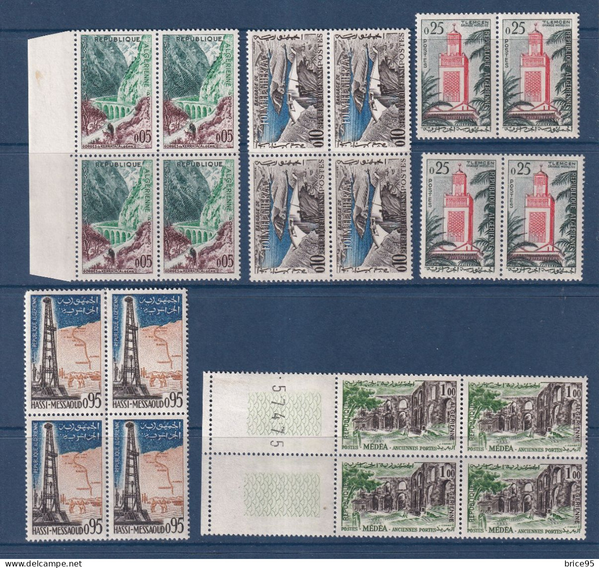 Algérie - YT N° 364 à 368 ** Et * - Neuf Sans Et Avec Charnière - 1962 - Unused Stamps