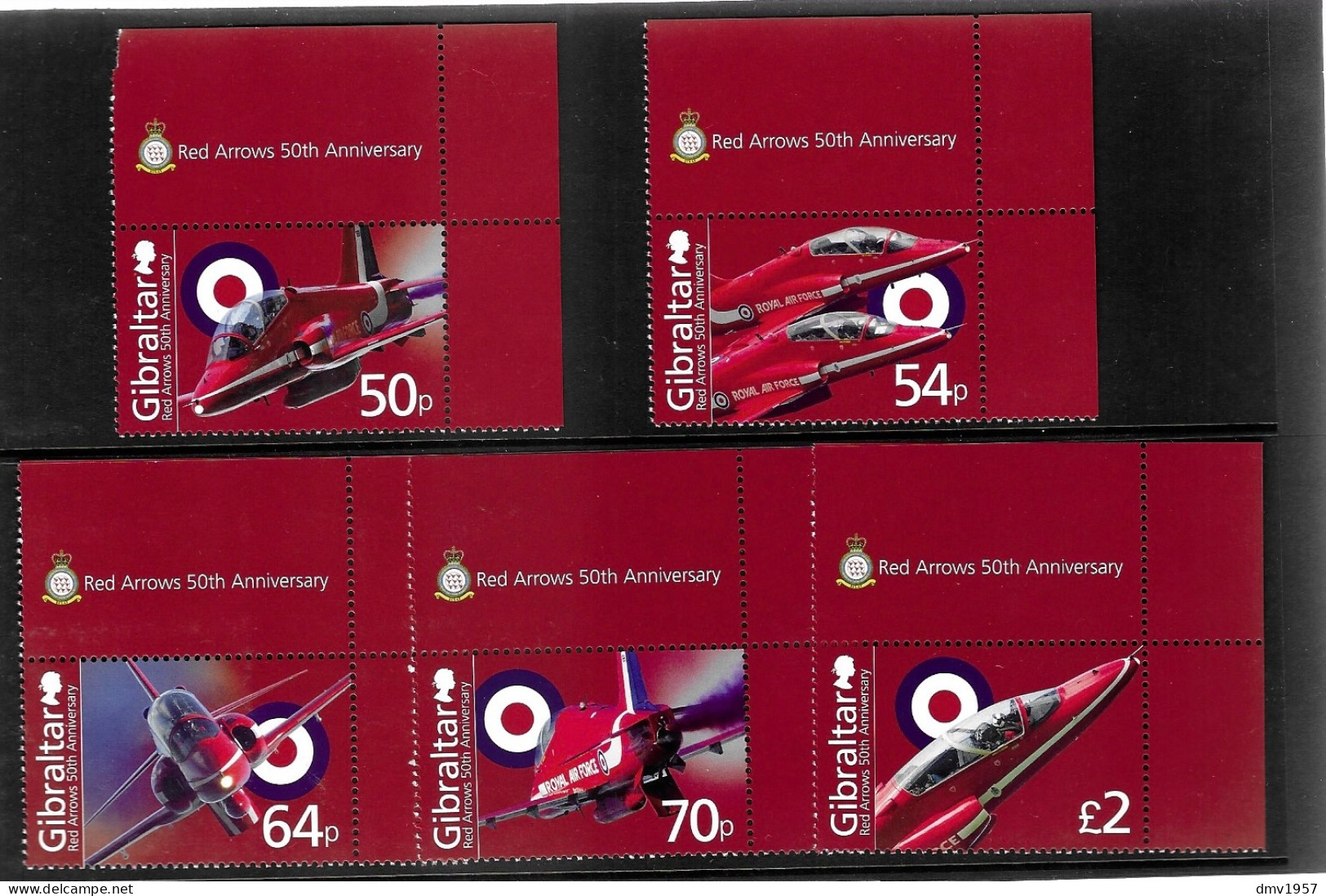 Gibraltar 2014 MNH 50th Anniv Of Red Arrows Sg 1577/81 - Gibraltar