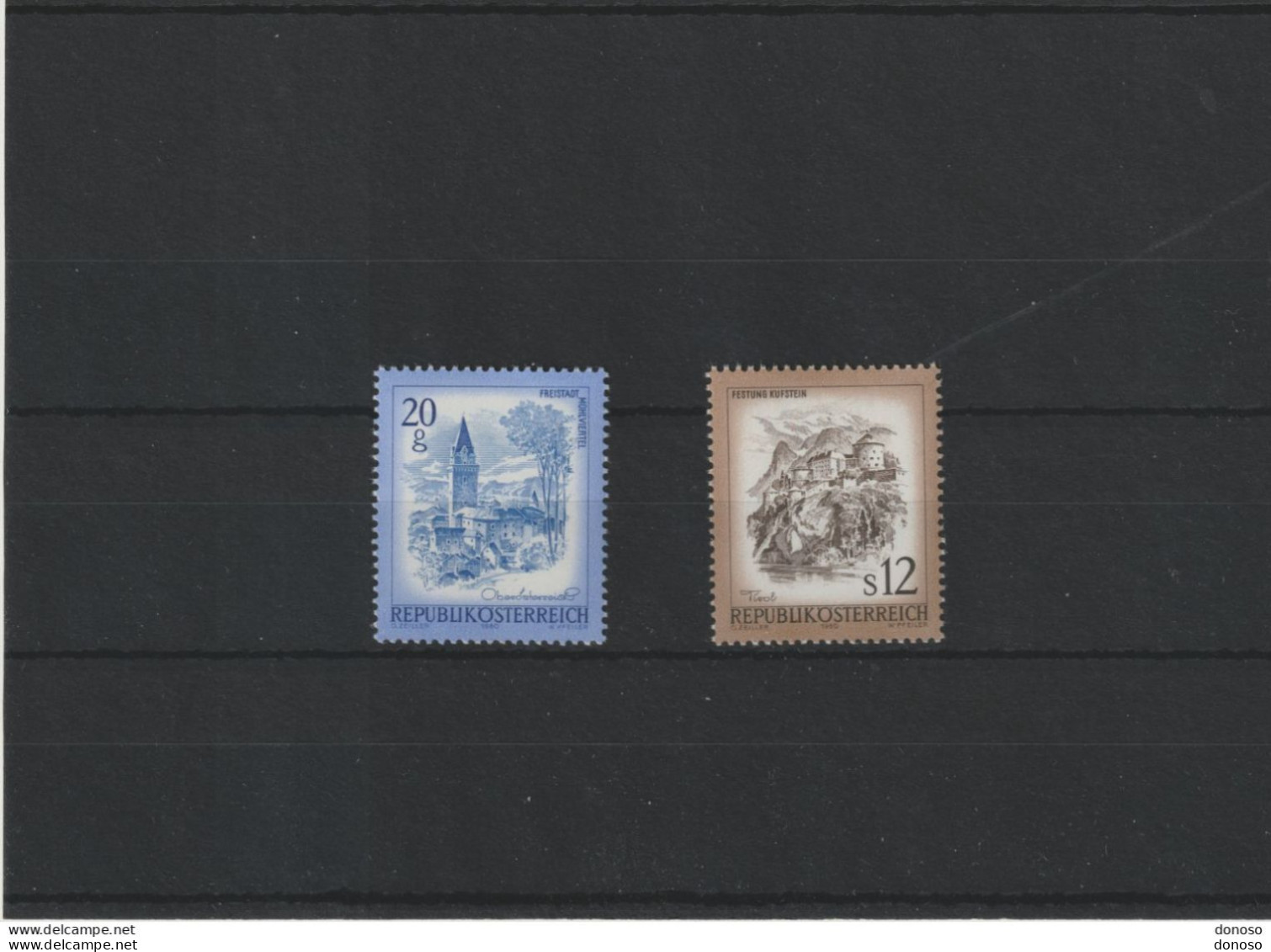 AUTRICHE 1980 Série Courante, Paysages Yvert 1478-1479 NEUF** MNH Cote 4,50 Euros - Unused Stamps