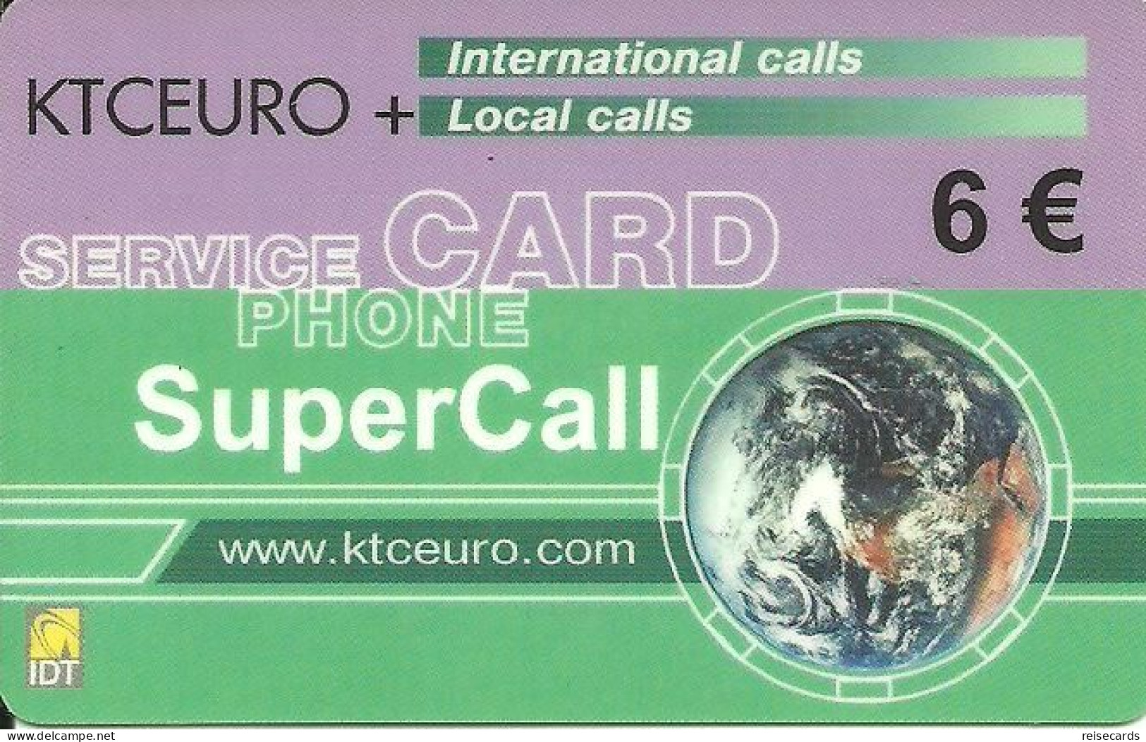 Spain: Prepaid IDT - KTCEuro, SuperCall 09.04 - Sonstige & Ohne Zuordnung