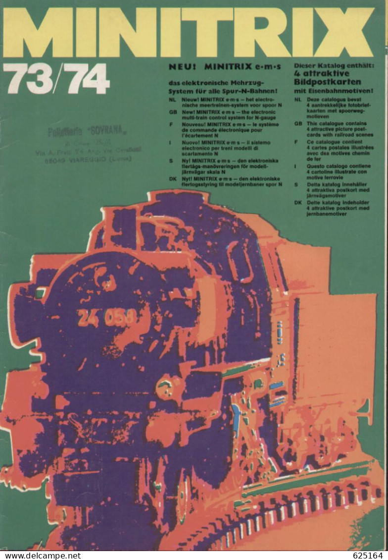 Catalogue MINITRIX 1973/74 Neuheiten Minitrix E-m-s Spur N 1:160 - DEFEKT - Allemand