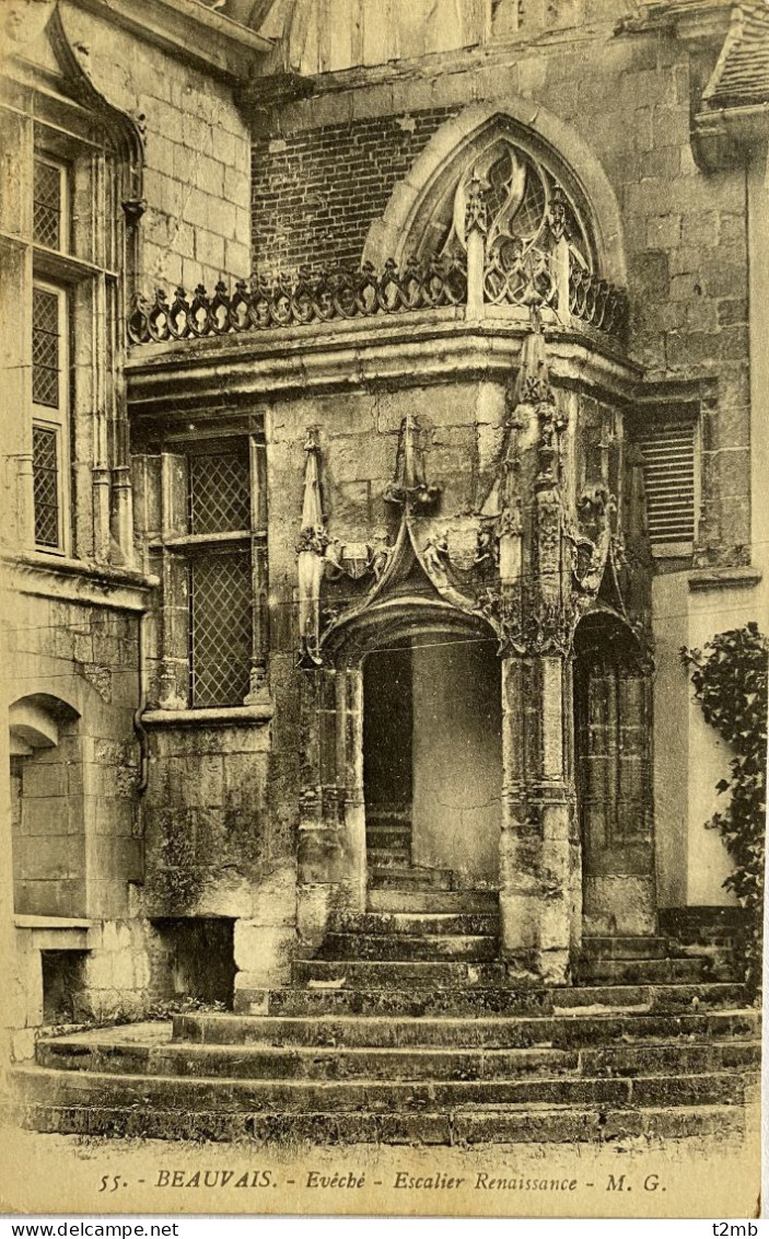 CPA (Oise) BEAUVAIS. Evêché, Escalier Renaissance (n°55) - Beauvais