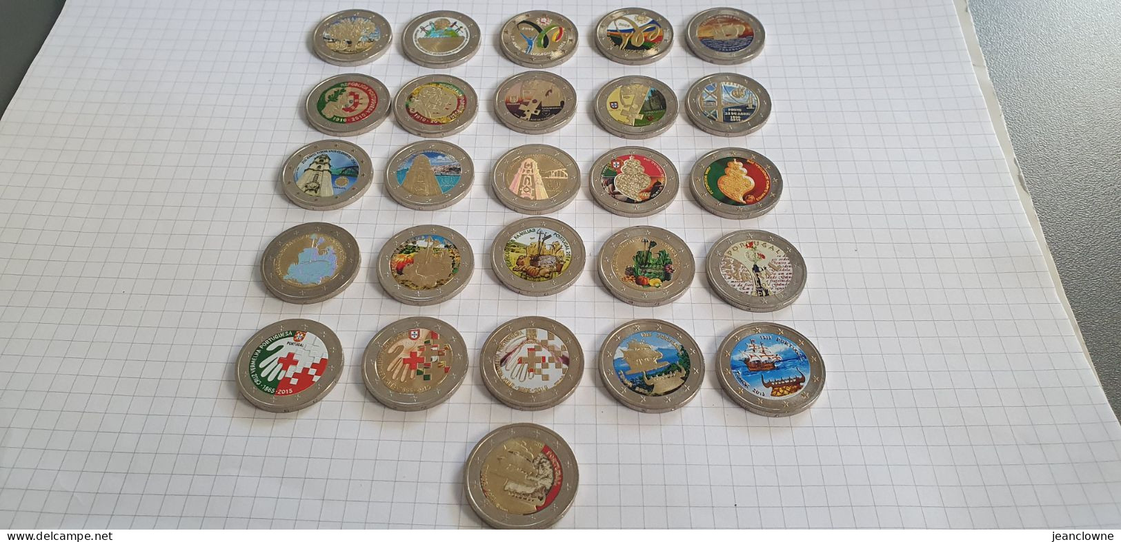 2 € COLORISEES PORTUGAL DIVERSES ANNEES - Portugal