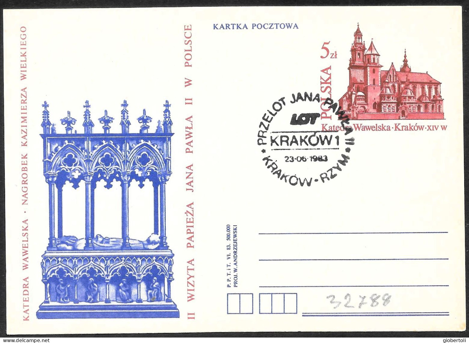 Polonia/Poland/Pologne: Intero, Stationery, Entier, Cattedrale, Cathedral, Giovanni Paolo II, John Paul II, Jean-Paul II - Kirchen U. Kathedralen