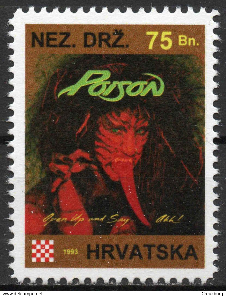 Poison - Briefmarken Set Aus Kroatien, 16 Marken, 1993. Unabhängiger Staat Kroatien, NDH. - Croatia