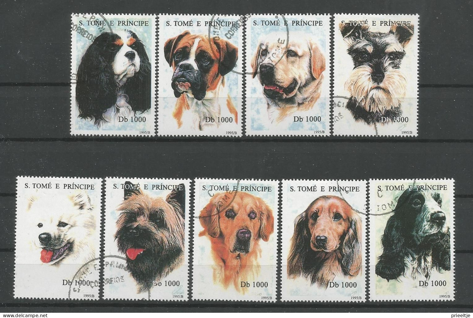 St Tome E Principe 1995 Dogs Y.T. 1264AU/1264BC (0) - Sao Tome Et Principe