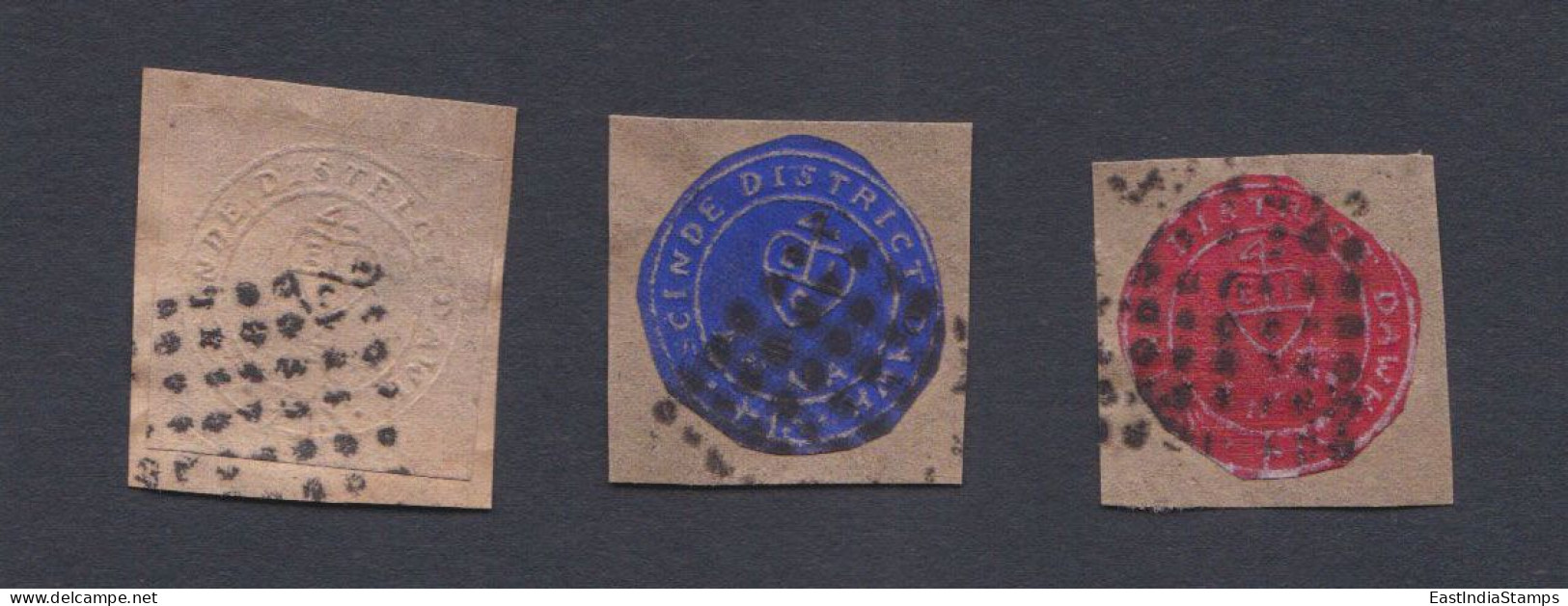 Inde India FORGERY COPY, Used Scinde Dawk, Dak, First Stamps Of India, Sindh District Dawk - ...-1852 Préphilatélie
