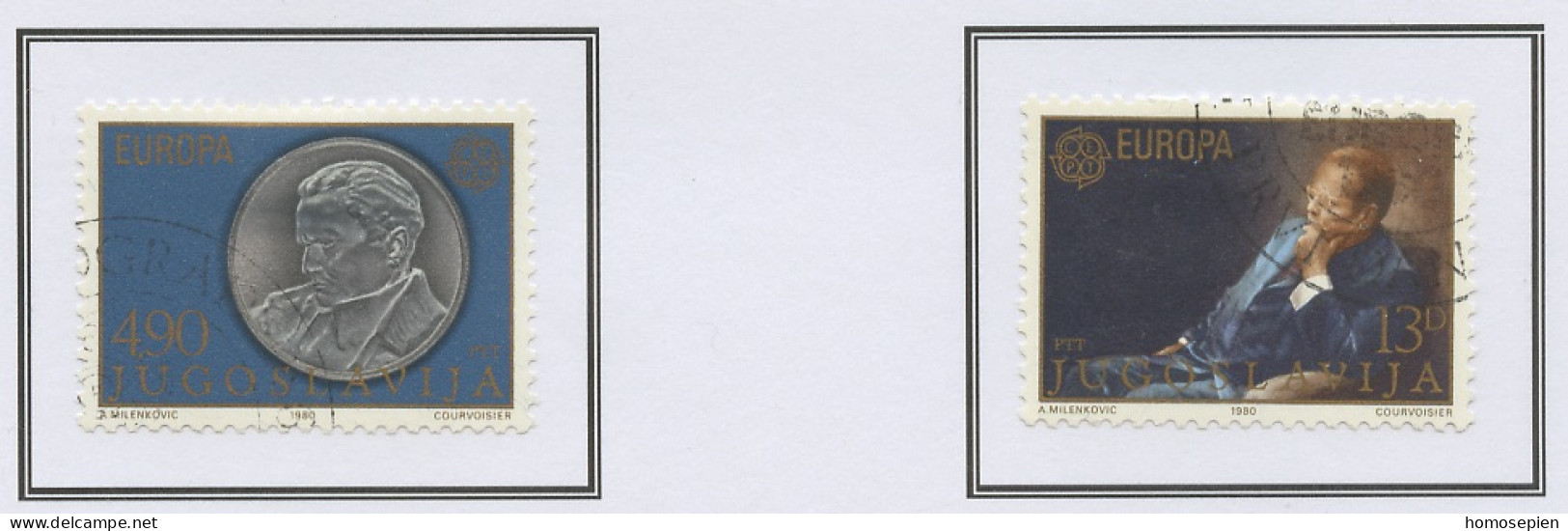Yougoslavie - Jugoslawien - Yugoslavia 1980 Y&T N°1711 à 1712 - Michel N°1828 à 1829 (o) - EUROPA - Used Stamps