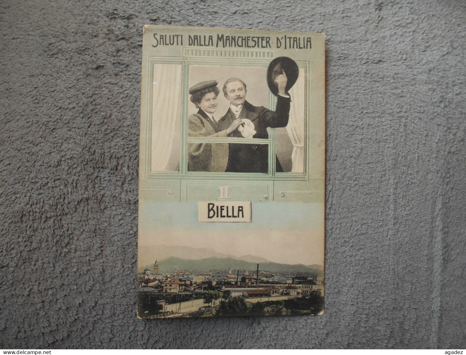 Cpa   Saluti Dalla Manchester D'Italia  Biella 1907 - Biella