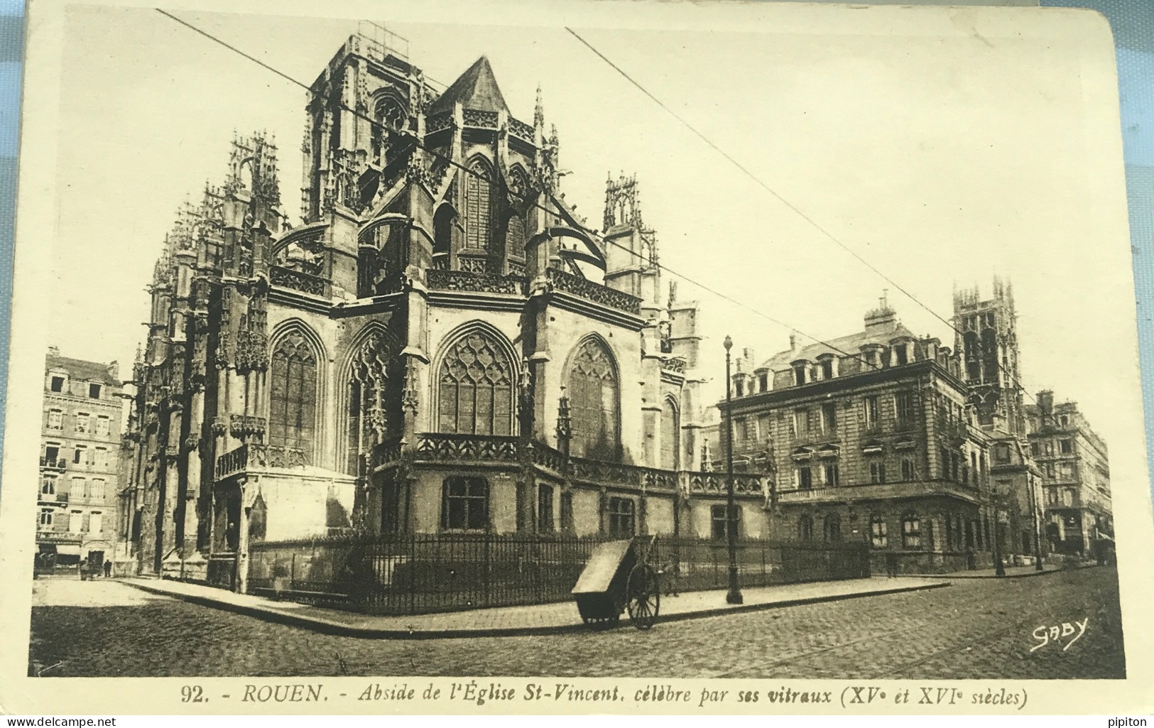 Rouen Abside De L'église St Vincent Célèbre Par Ses Vitraux - Rouen