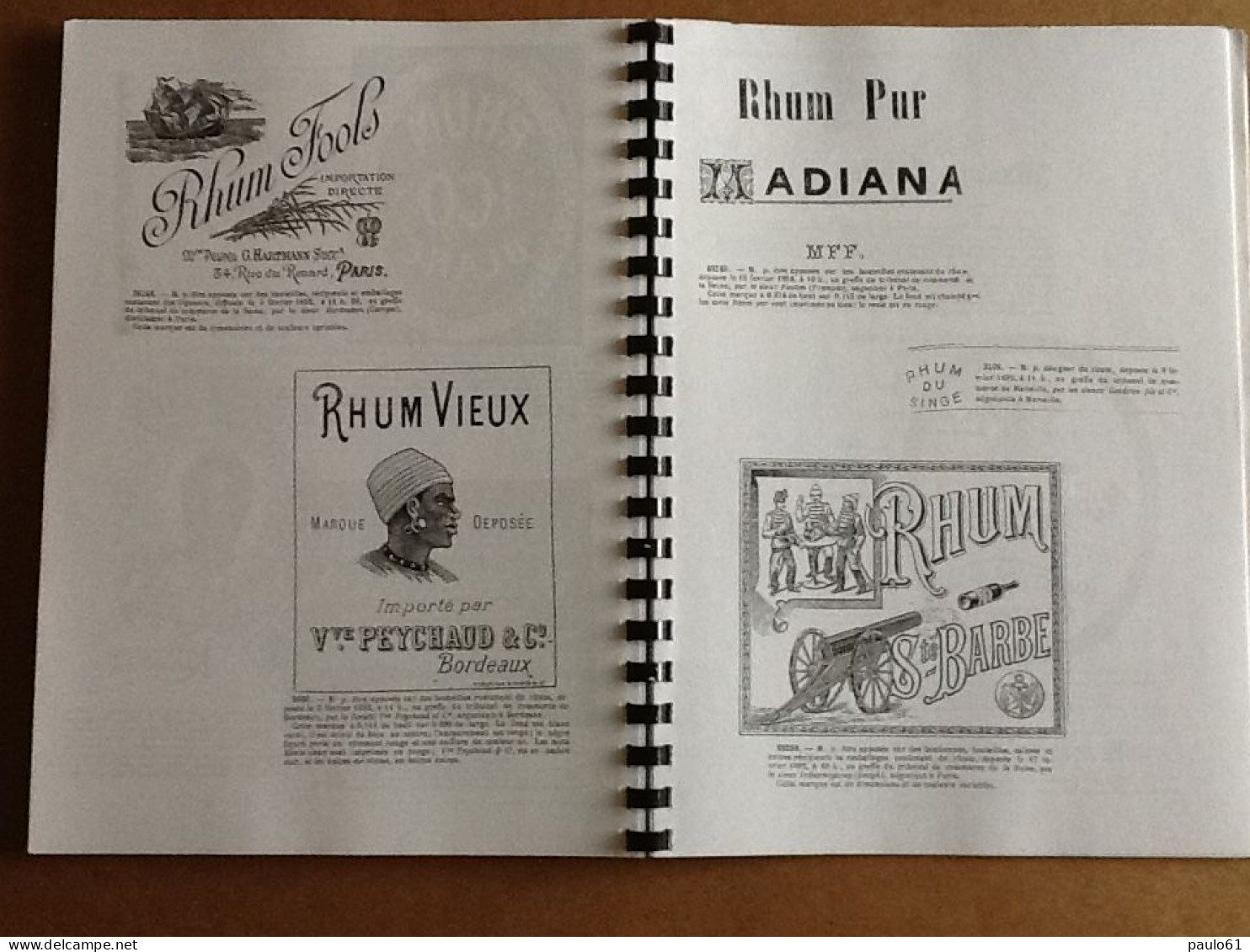 Repertoire Fascicule N°1  Etiquettes De Rhum De 1884 A 1892 D'autres  Années Sont Egalement Disponibles (Phon 2023 F1) - Rum