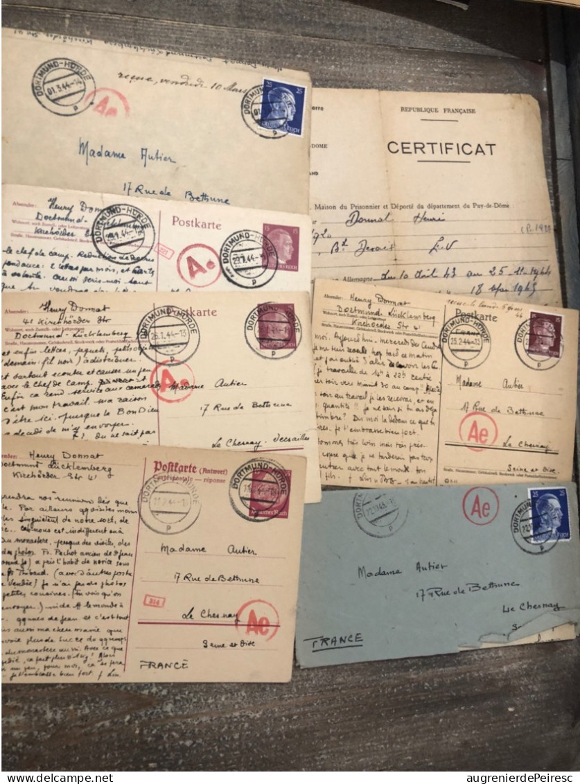 Correspondance D’un STO Et De Sa Famille 1943-45 - 1939-45