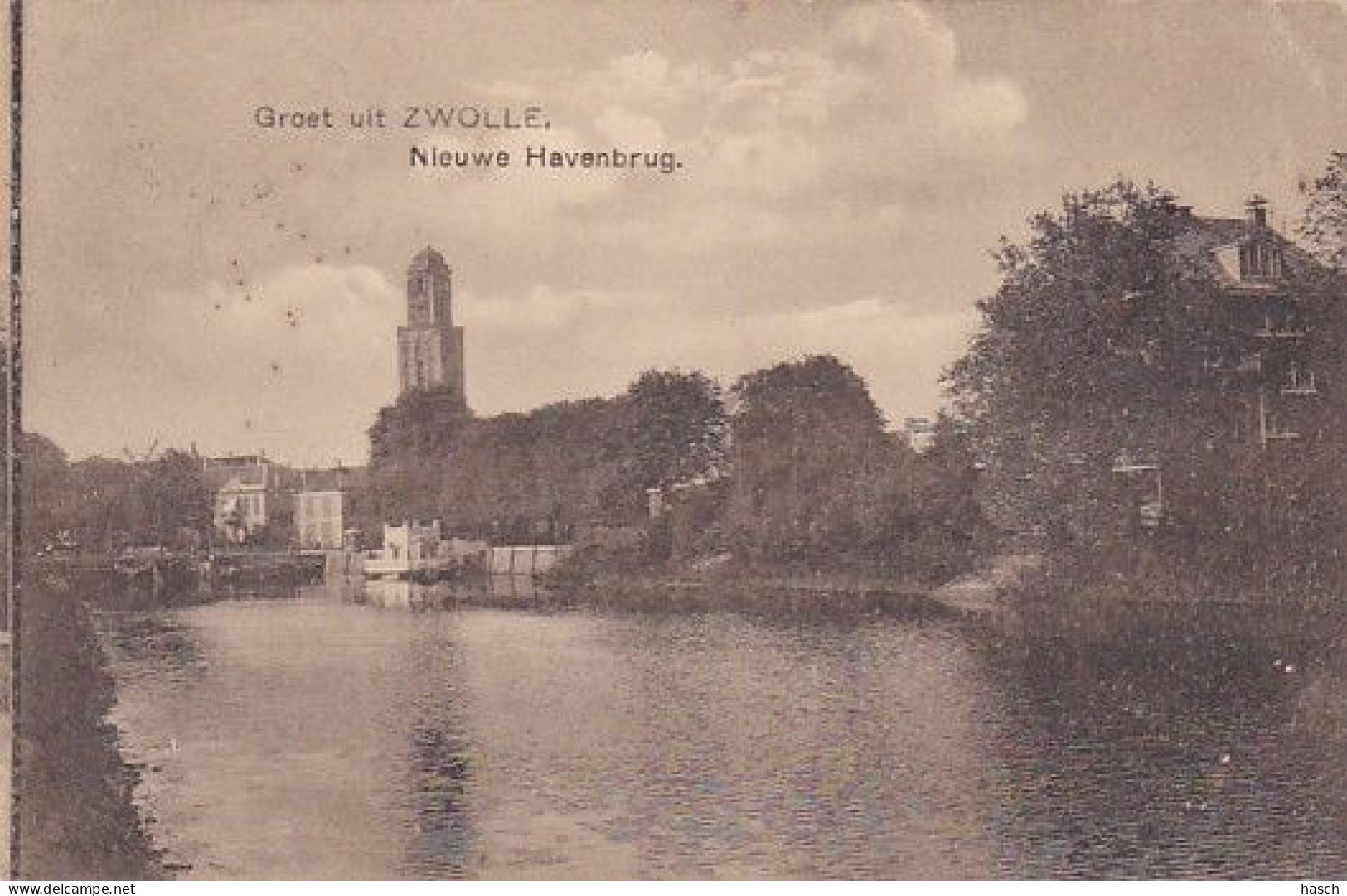 4850a171Zwolle, Nieuwe Havenbrug. (Zie Achterkant)  - Zwolle