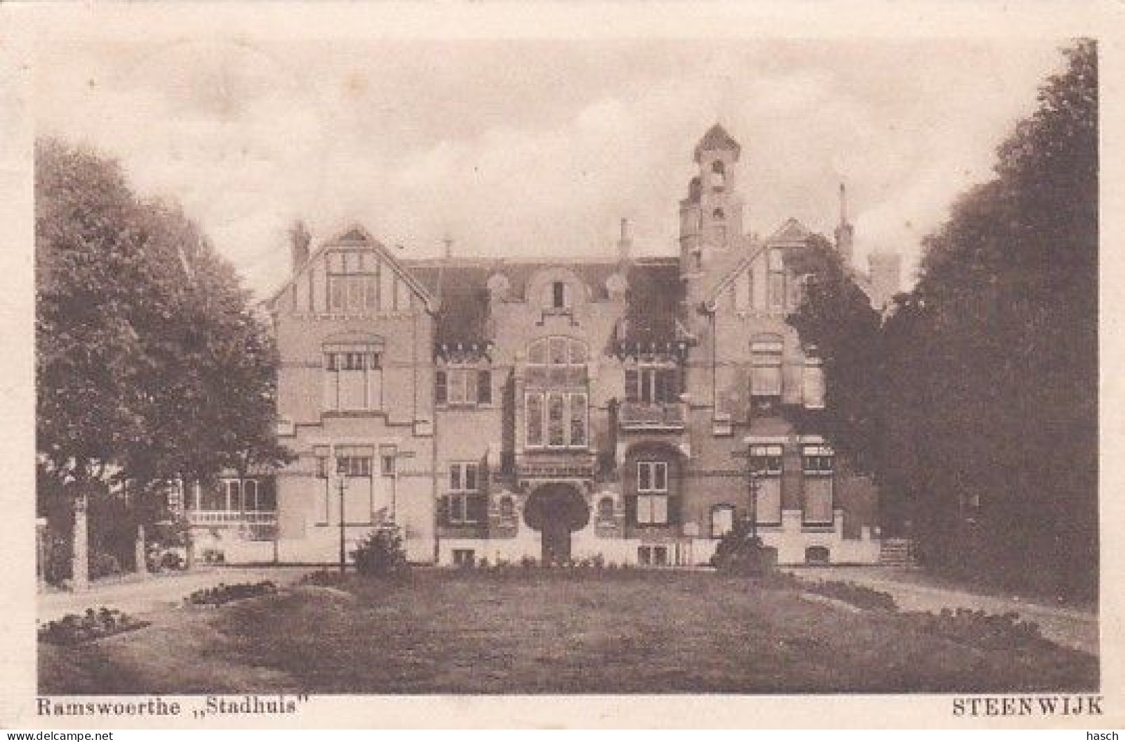 4850a128Steenwijk, Ramswoerthe ,,Stadhuis''. 1924.  - Steenwijk