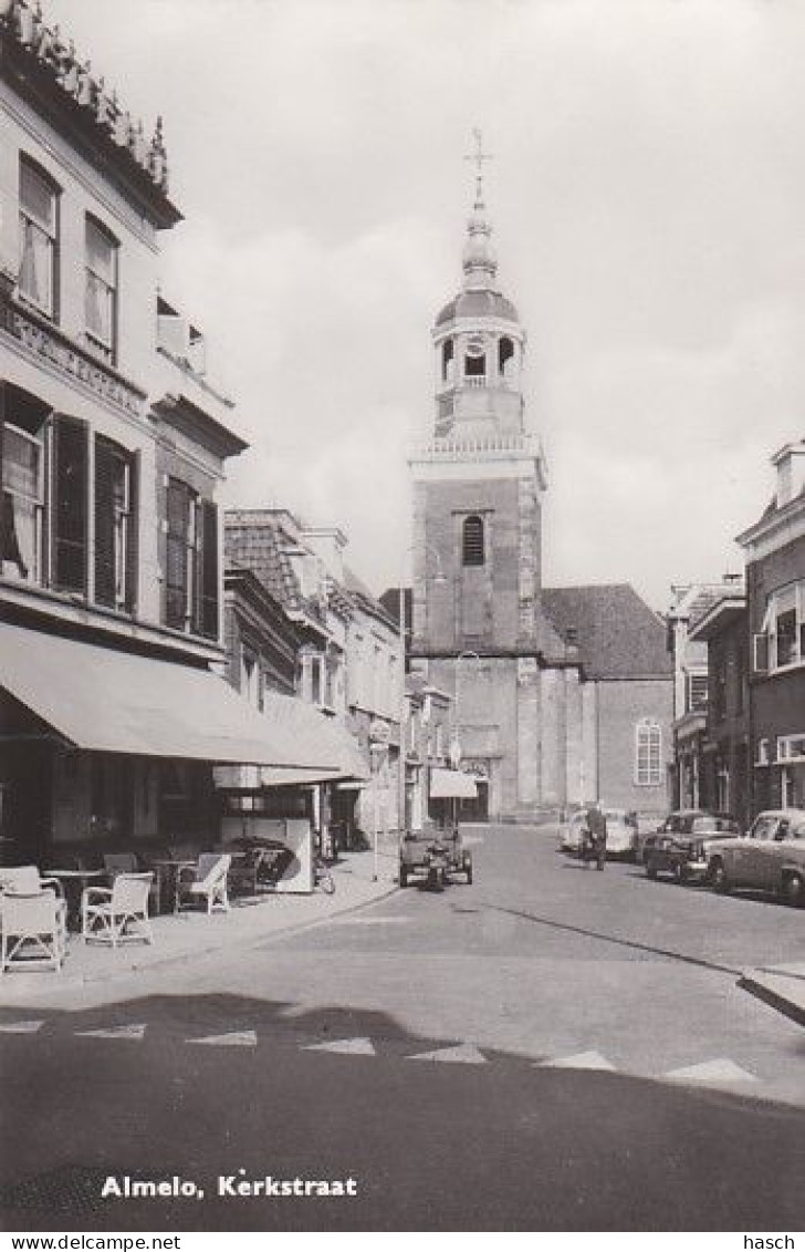 4850a101Almelo, Kerkstraat. (FOTOKAART) (Zie Achterkant)  - Almelo