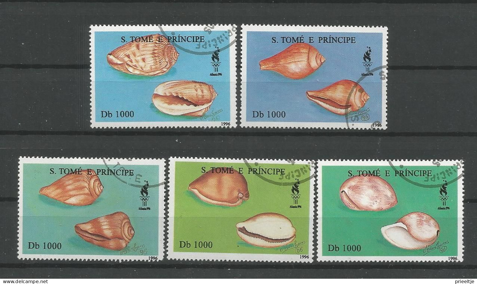 St Tome E Principe 1996 Shells Y.T. 1264EF/1264EK (0) - Sao Tome And Principe