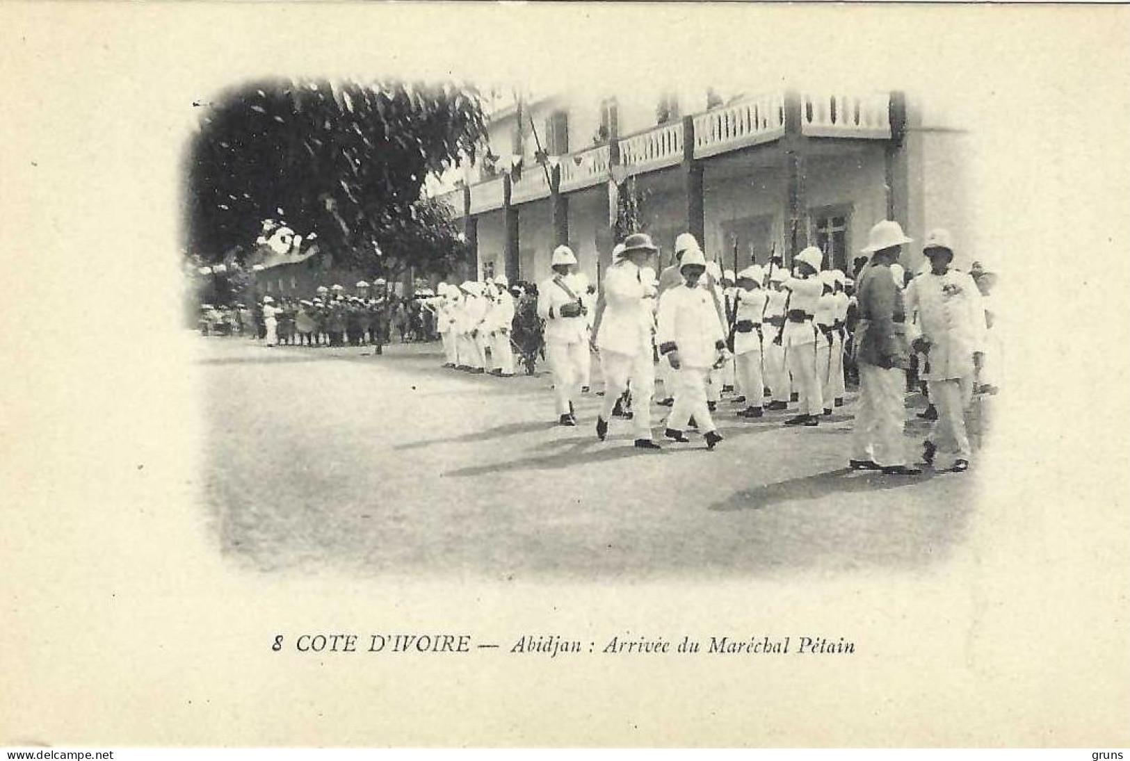 Cote D'Ivoire  Abidjan Arrivée Du Maréchal Pétain, Rare - Ivory Coast