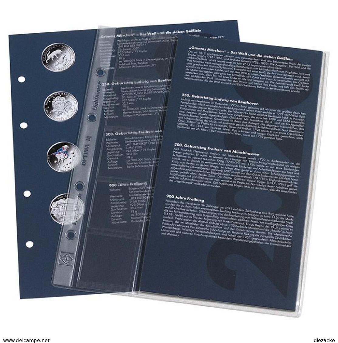 Leuchtturm Nachtrag 2020 Für Vordruckalbum "Dt. 20-Euro-Gedenkmünzen" 361082 Neu - Supplies And Equipment