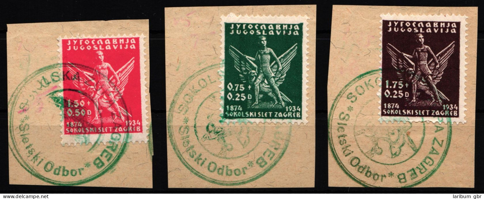 Jugoslawien 275-277 Gestempelt Auf Briefstück #HR330 - Autres & Non Classés