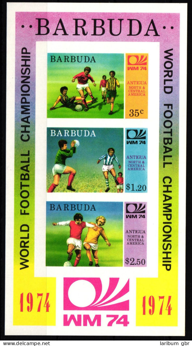 Barbuda Block 8 Geschnitten Postfrisch Fußball WM 1974 #HR453 - Antigua Et Barbuda (1981-...)