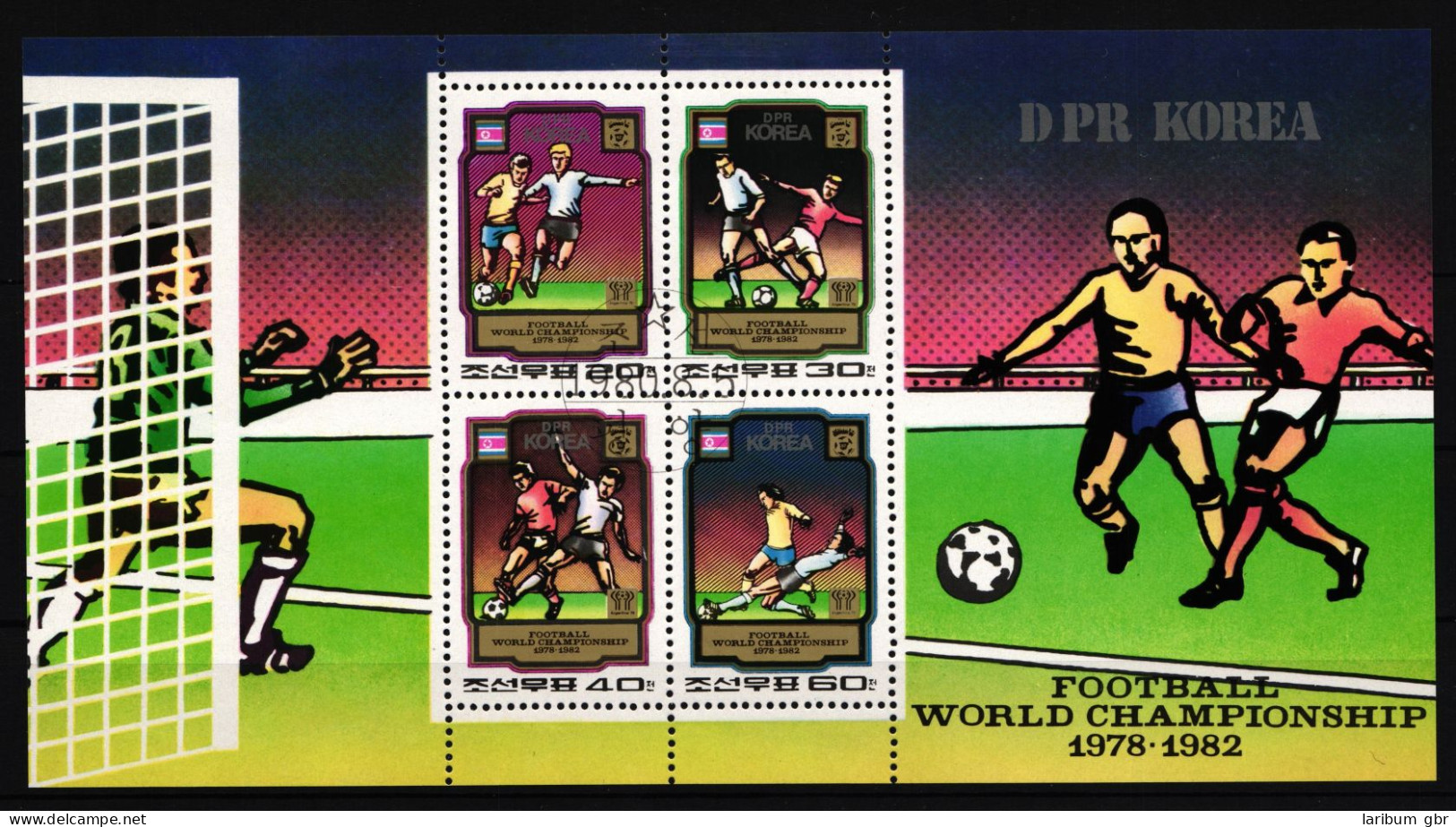 Korea Block 78 Gestempelt Ersttagsstempel, Fußball WM 1978-1982 #HR413 - Sonstige & Ohne Zuordnung