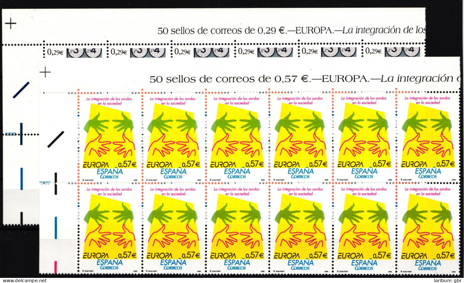 Spanien 4156-4157 Postfrisch Als 12er Bogenteil, Cept #HR469 - Other & Unclassified