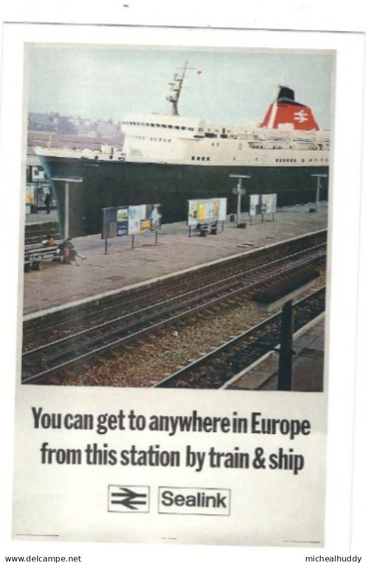 RAIL POSTER UK ON POSTCARD  SEALINK   CARD NO 10547677 - Materiaal