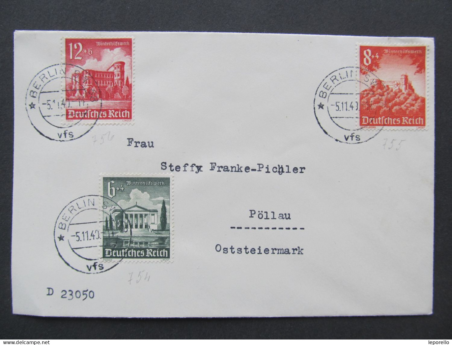 BRIEF Deutsches Reich Berlin - Pöllau 1940   // P9370 - Briefe U. Dokumente