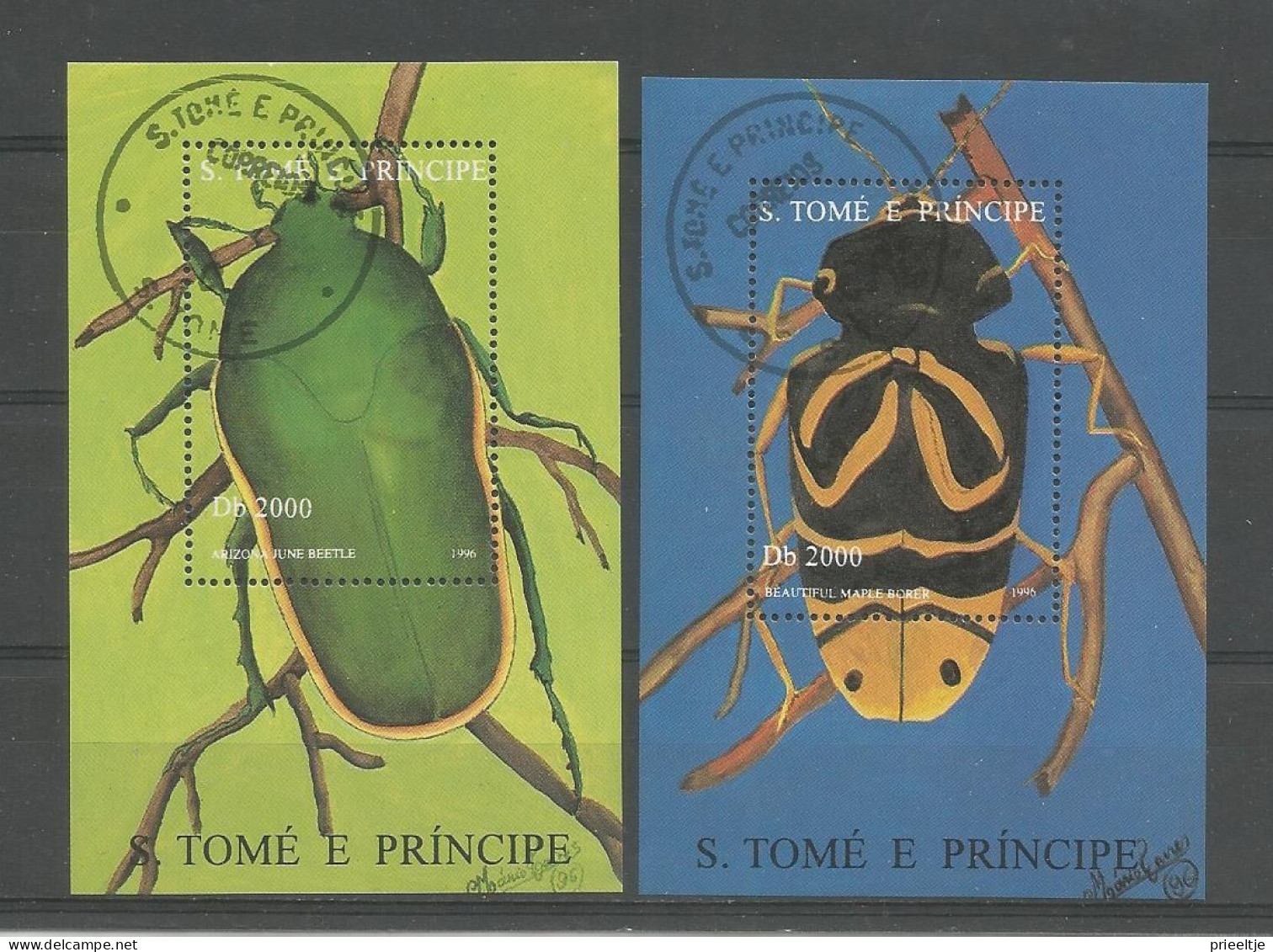 St Tome E Principe 1996 Beetles S/S Y.T. BF 163AL/163AM (0) - São Tomé Und Príncipe