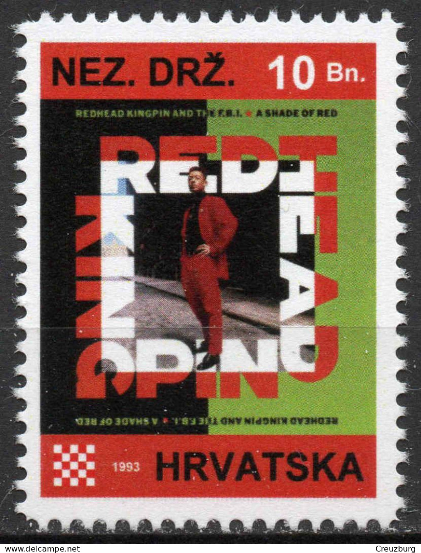 Redhead Kingpin - Briefmarken Set Aus Kroatien, 16 Marken, 1993. Unabhängiger Staat Kroatien, NDH. - Croatie