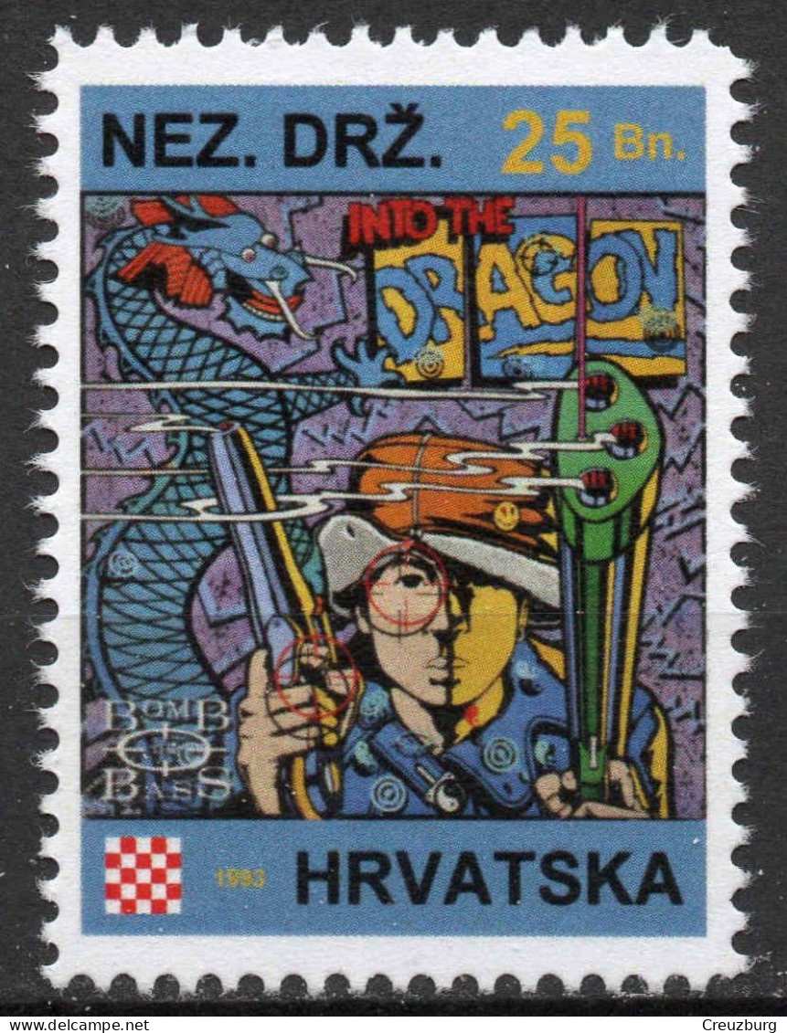 Bomb The Bass - Briefmarken Set Aus Kroatien, 16 Marken, 1993. Unabhängiger Staat Kroatien, NDH. - Croatie
