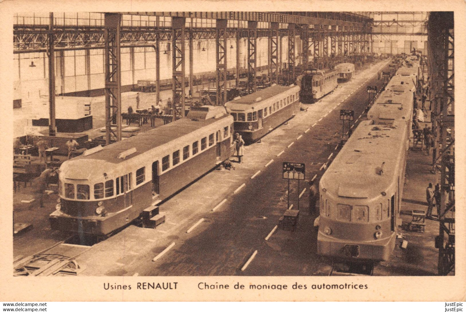 BOULOGNE-BILLANCOURT (92) Usines Renault - Chaine De Montage Des Automotrices Rapides (type V.H.) - Cpa - Boulogne Billancourt