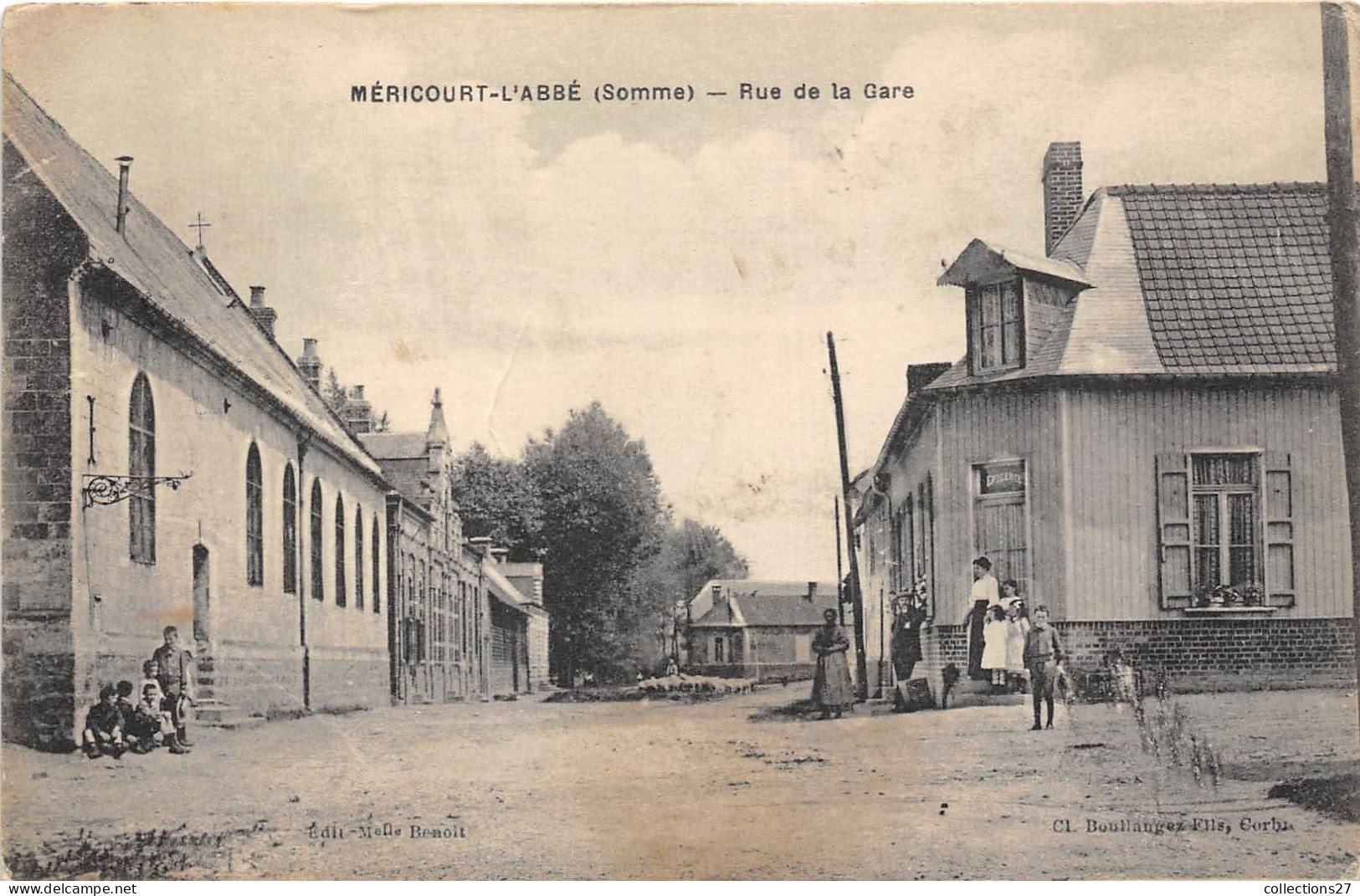 80-MERICOURT-L'ABBE- RUE DE LA GARE - Autres & Non Classés