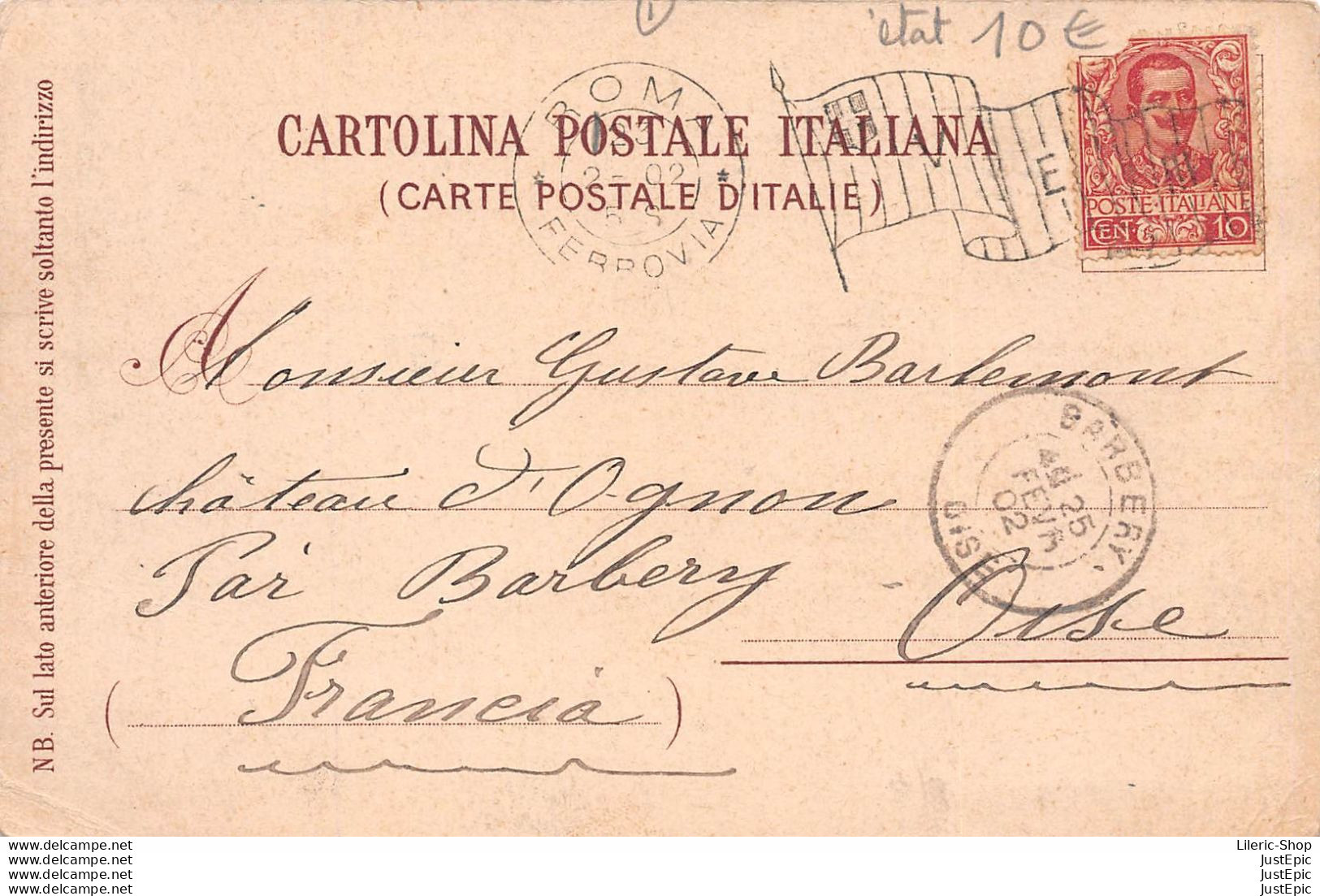 Cartolina: ROMA - GRAND HOTEL DU QUIRINAL - Anno 1902 - PRECURSORE - PUBBLICITARIA - LAZIO - ALBERGHI - Other & Unclassified