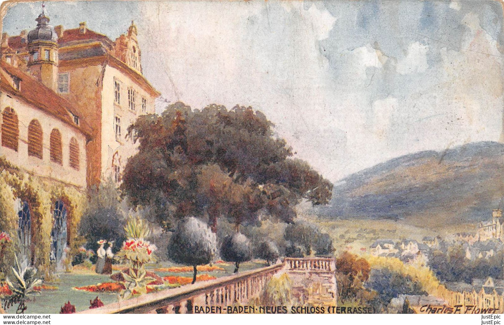 ALLEMAGNE - Raphael Tuck Oillette - Baden-Baden, Neues Schloss -  Charles F.Flower - 1909 CPA - Baden-Baden