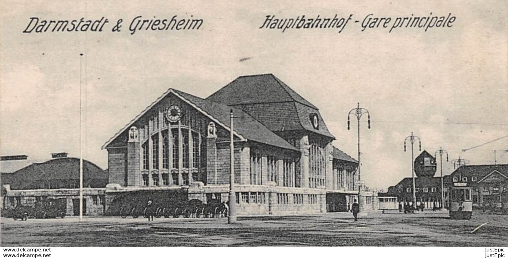 DEUTCHLAND►DARMSTADT & GRIESHEIM►CPA►±1910◄ HAUPTBAHNHOF▬ GARE PRINCIPALE ◄►CARTE A SYSTÈME - Darmstadt