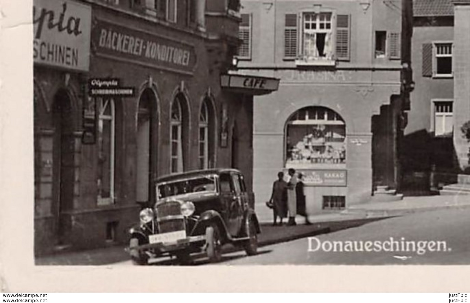 Allemagne > Donaueschingen. Partie Bei Haus Mall - Gasthof - Auto Hotchkiss AM2 - Voir Zoom Cpsm 1952 - Donaueschingen