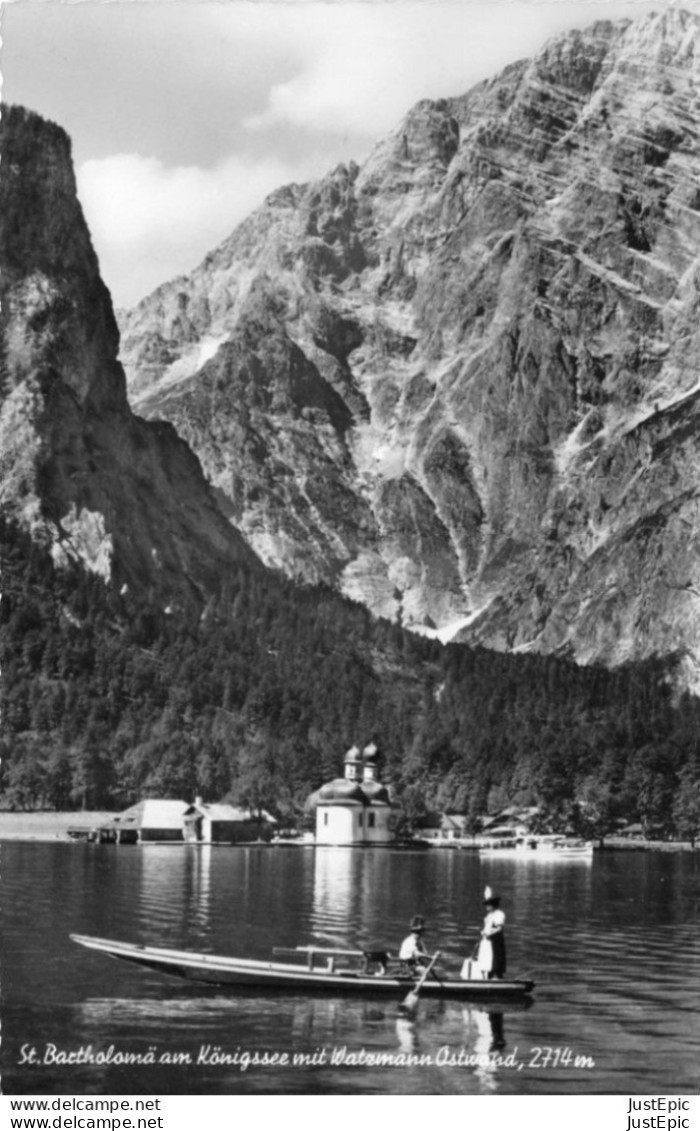 St. Bartholomä Am Königssee Mit Watemann Ostwand, 2714 M - Hersteller Und Verlag Schöning & Co., Lübeck ± 1950 CPSM - Hirschau