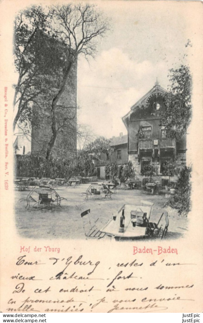 Baden-Baden Hof Der Yburg - Marke Post POSTHILISTELLE YBURG POST STEINBACH B. BADEN  - 1900 CPR - Baden-Baden