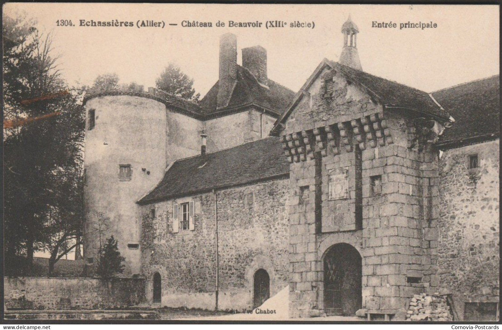 Château De Beauvoir, Échassières, C.1920s - Chabot CPA - Autres & Non Classés