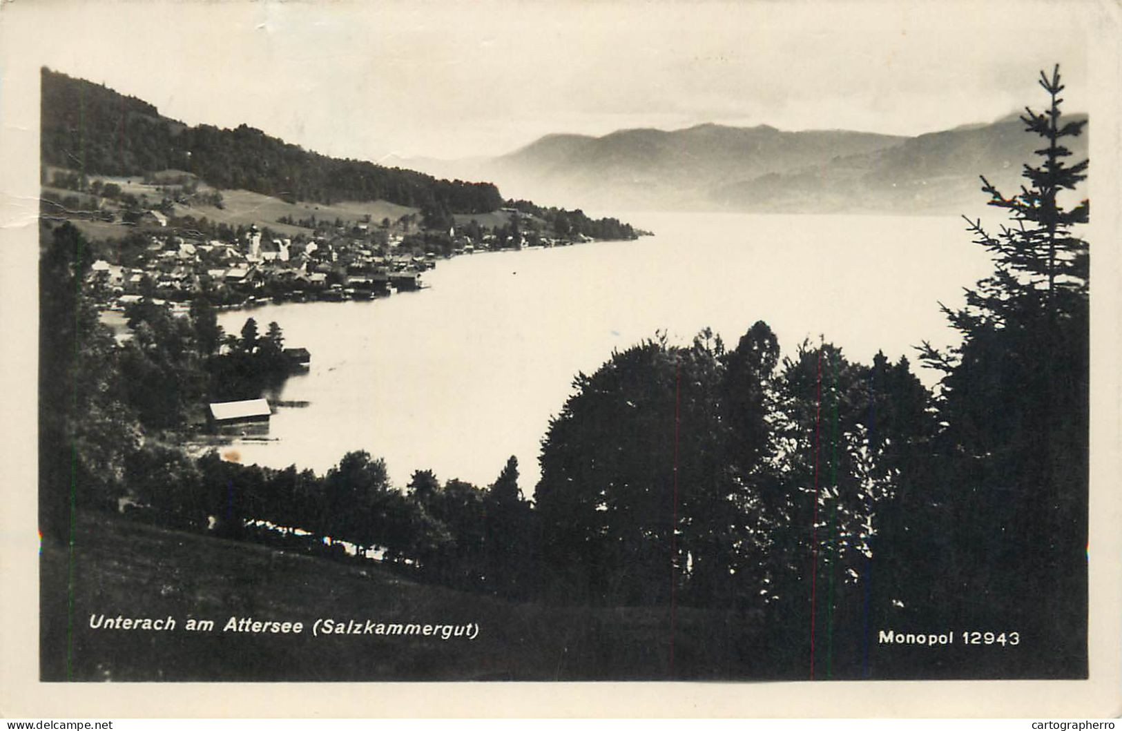 Postcard Austria Salzkammergut Unterach Am Attersee - Autres & Non Classés